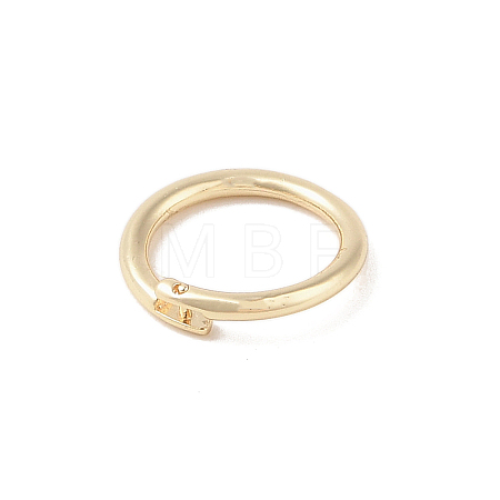Brass Locking Jump Rings KK-S369-01G-05-1