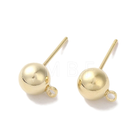 Brass Studs Earrings Finding KK-K383-03C-G-1