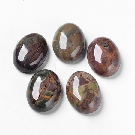 Natural Flower Agate Cabochons G-F296-01-25x18mm-1