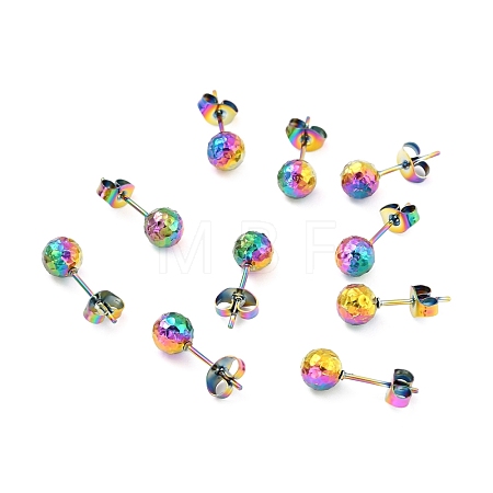 Ion Plating(IP) 304 Stainless Steel Stud Earring Findings STAS-I183-09A-M-1