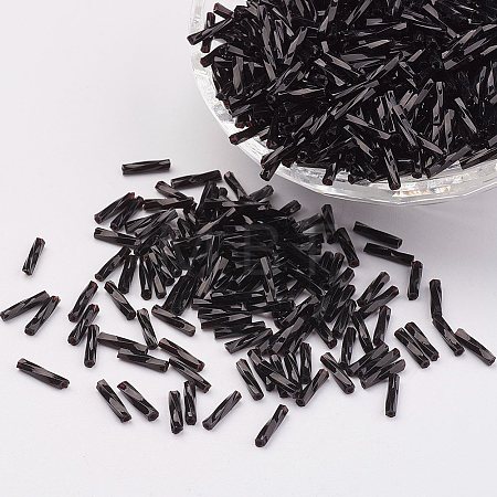Glass Twisted Bugle Beads SEED-E002-12mm-849-1