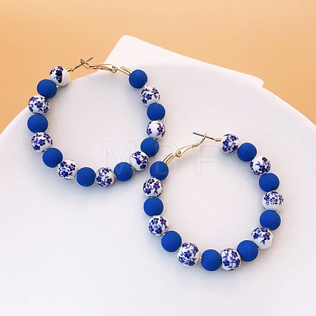 Porcelain Hoop Earrings FS-WG8AF2D-02-1