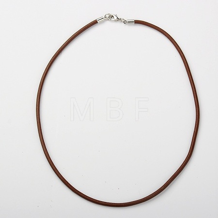 Cowhide Leather Necklace Making AJEW-JW00001-05-1
