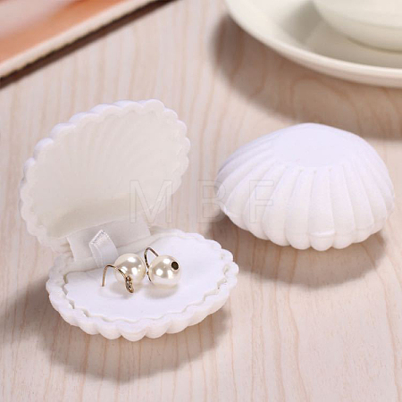 Shell Shaped Velvet Jewelry Storage Boxes WG45470-04-1