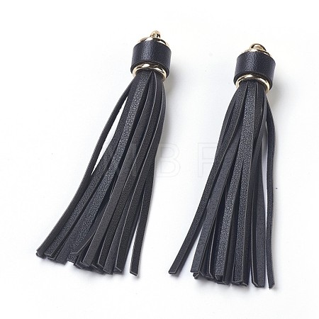 PU Leather Cord Tassel Big Pendants IFIN-F149-I03-1