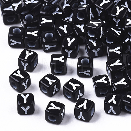 Opaque Acrylic Beads SACR-N002-01Y-1