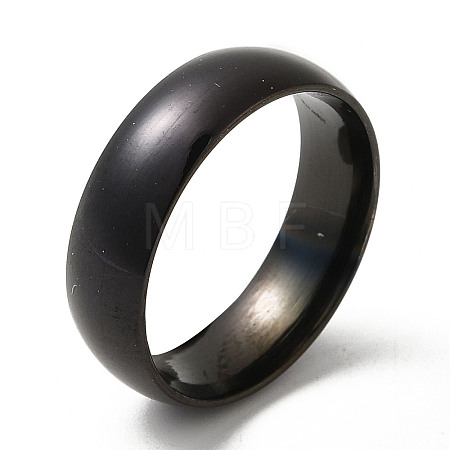 Ion Plating(IP) 304 Stainless Steel Flat Plain Band Rings STAS-I160-A-18mm-B-1