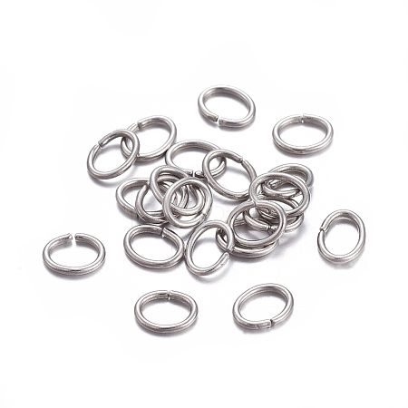 Tarnish Resistant 304 Stainless Steel Open Jump Rings X-STAS-F221-40P-J-1