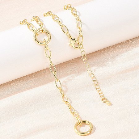 Brass Cable Chain Y Lariat Necklaces NJEW-H087-06C-G-1