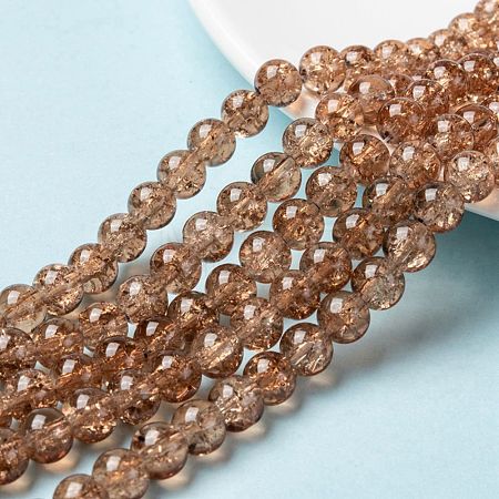 Crackle Glass Beads Strands CCG-Q001-8mm-07-1