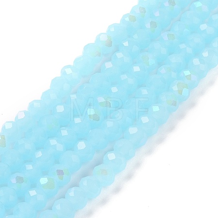Electroplate Glass Beads Strands EGLA-A034-J8mm-L06-1