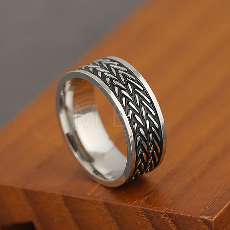 201 Stainless Steel Finger Rings for Men GF3329-6-1