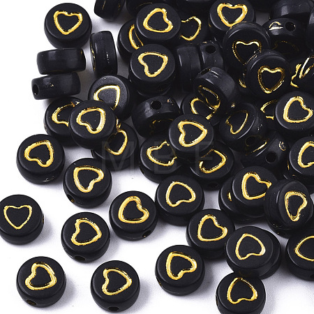 Opaque Acrylic Beads X-PACR-N006-004-1