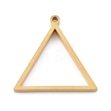 Ion Plating(IP) 304 Stainless Steel Open Back Bezel Pendants STAS-K208-03G-1