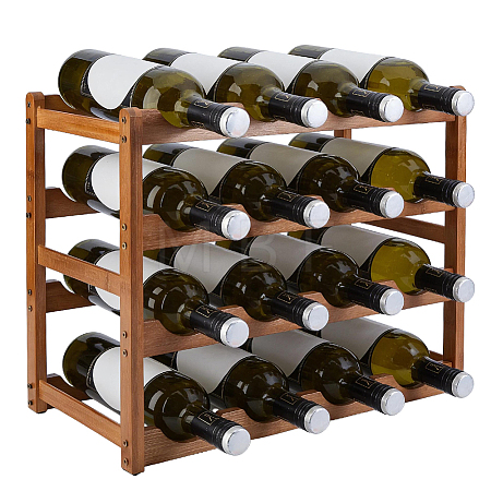 Bamboo 4-Tier Wine Rack Storage Shelf ODIS-WH0030-322-1