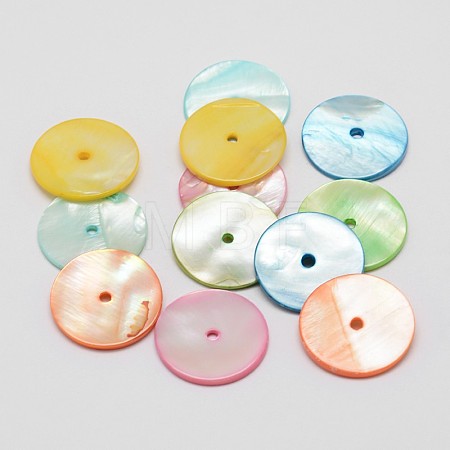 Dyed Natural Shell Beads SHEL-P004-06-1