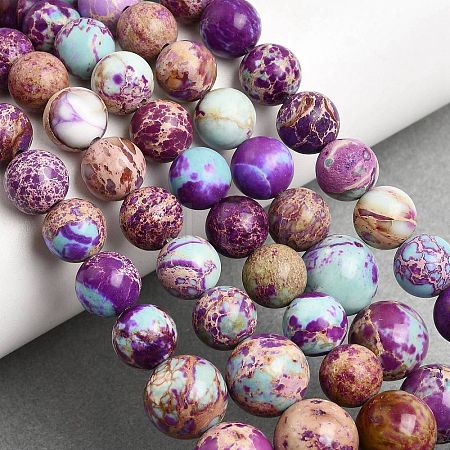 Natural Imperial Jasper Graduated Beads Strands G-A323-C03-01A-1