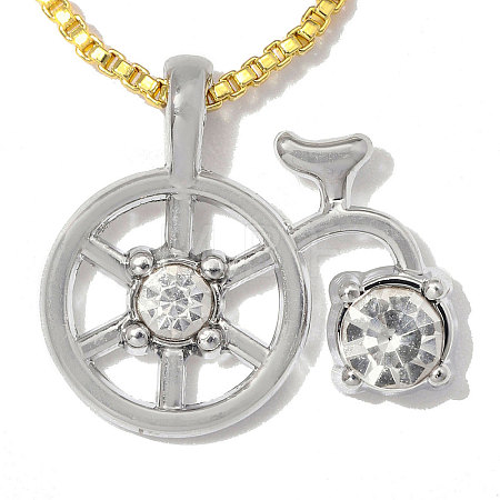Zinc Alloy with Crystal Rhinestone Charms RB-OY001-65P-1