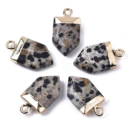 Natural Dalmatian Jasper Pointed Pendants X-G-N326-34D-1