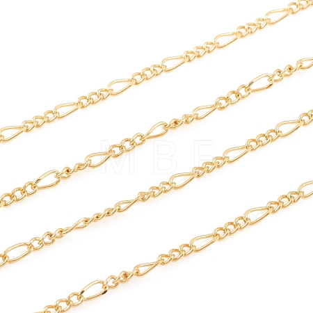 3.28 Feet Brass Figaro Chain X-CHC-G012-04G-1