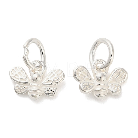 925 Sterling Silver Bees Charms STER-P071-03S-1