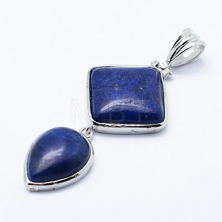 Natural Lapis Lazuli Big Pendants G-L468-08-1