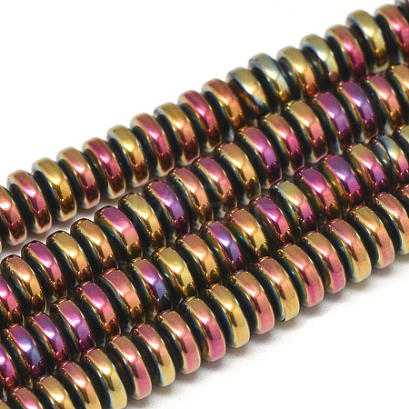 Electroplate Non-magnetic Synthetic Hematite Beads Strands G-T061-42D-1
