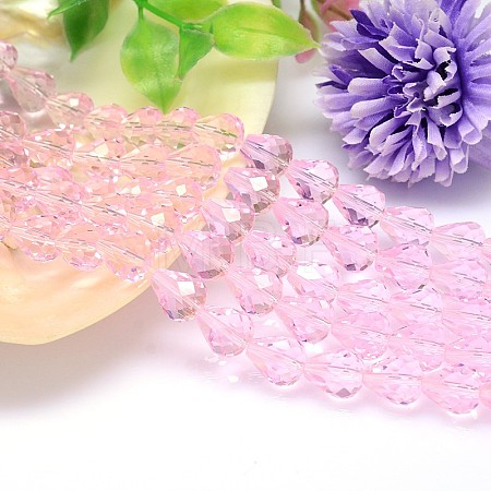 Faceted Teardrop K9 Glass G-M185-10x8mm-03A-1