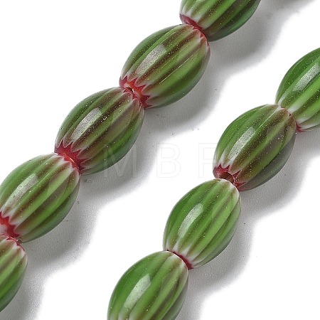 Handmade Millefiori Lampwork Beads Strands LAMP-F035-12G-1
