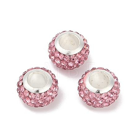 Alloy Rhinestone Clay Pave Beads ALRI-D300-03S-12-1