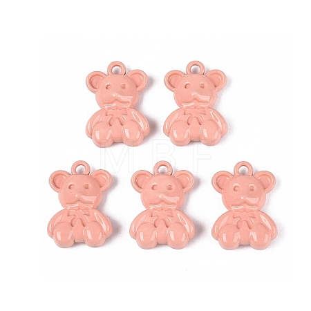 Spray Painted Alloy Pendants PALLOY-Q466-03B-1