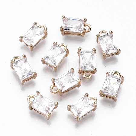 Brass Glass Rhinestone Pendants GLAA-S179-21I-RS-1