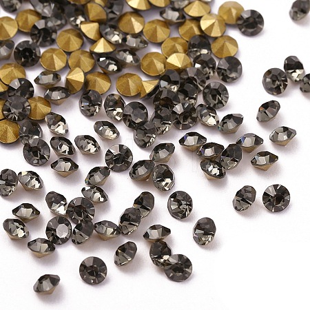 Pointed Back Glass Rhinestone Cabochons RGLA-C003-01A-03-1