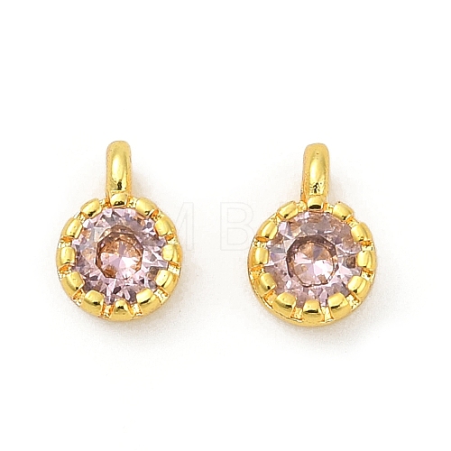 Brass Micro Pave Cubic Zirconia Pendants KK-H204-03G-04-1