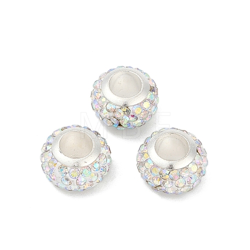 Alloy Rhinestone Clay Pave Beads ALRI-D300-03S-07-1