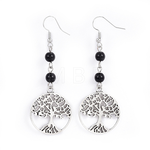 Tibetan Style Alloy Dangle Earrings EJEW-JE03299-04-1