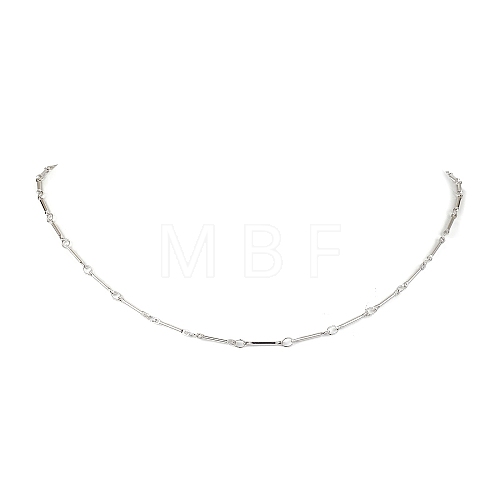 Brass Bar Link Chain Necklaces NJEW-JN04748-02-1