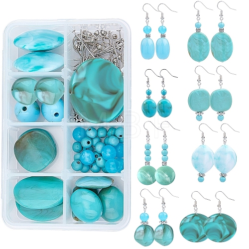 DIY Imitation Gemstone Style Earring Making Kits DIY-SC0012-11-1