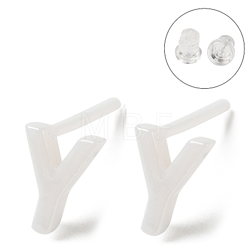 Hypoallergenic Bioceramics Zirconia Ceramic Stud Earrings EJEW-F340-04Y-1