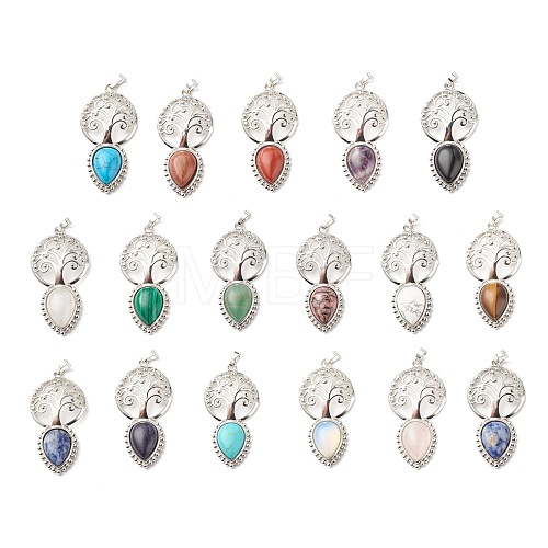 Natural & Synthetic Gemstone Big Pendants G-G855-05P-1