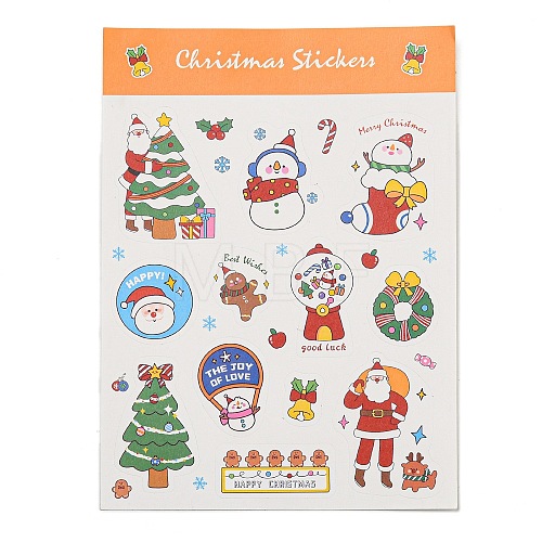 Christmas Theme Paper Sticker AJEW-Q151-02F-1