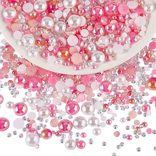 60g Resin patch multi size mixed pearl patch DIY jewelry accessories(2 bags) JX586A-1