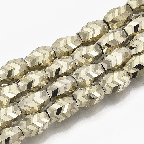 Electroplate Glass Beads Strands EGLA-T018-02-B03-1