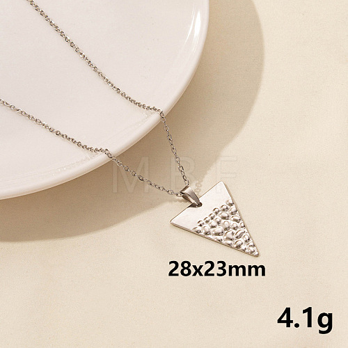 304 Stainless Steel Triangle Pendant Necklaces ZZ2902-5-1