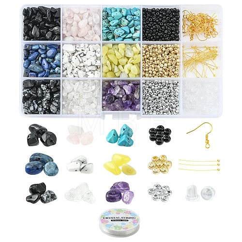 DIY Gemstone Earring Bracelet Making Kit DIY-YW0006-27-1