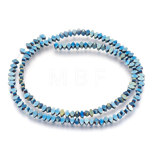 Electroplate Non-magnetic Synthetic Hematite Bead Strands G-I208-18F-I-S-1