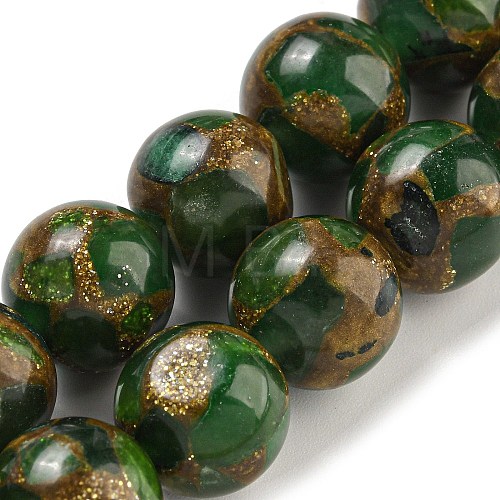 Synthetic Gold Clinquant Stone Beads Strands G-P549-A01-03D-1