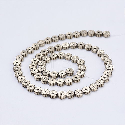 Electroplate Non-magnetic Synthetic Hematite Beads Strands G-J383-6x2mm-A06-1