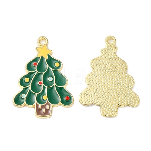 Christmas Alloy Enamel Pendants ENAM-D050-13B-01G-1