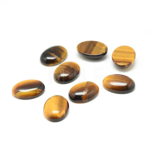 Natural Tiger Eye Gemstone Cabochons G-T020-18x25mm-14-1